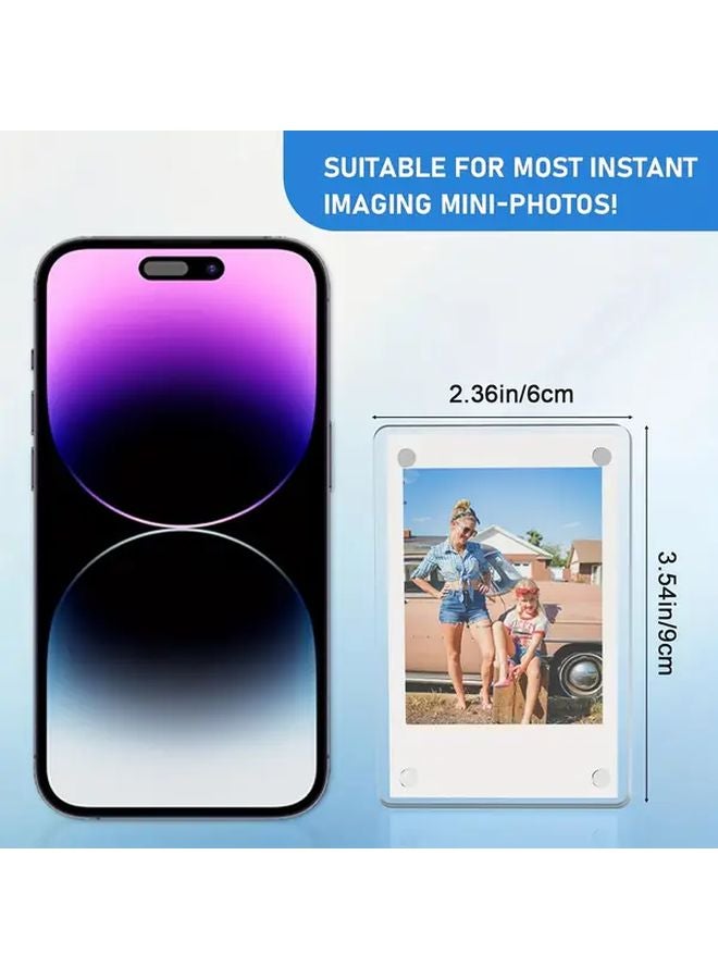 4pcs Acrylic Photo Frame For Refrigerator Rounded Corner Home Decor Gift - Image 3
